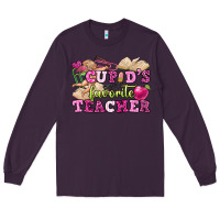 Plum cupid's favorite teacher Long Sleeve Tee - OliviaCreatesArt