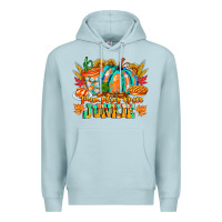 Blue Mist Pumpkin Spice Junkie Premium Hoodie - CowhideDigitalArt