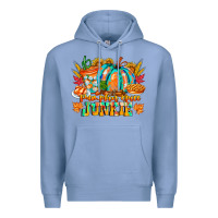 Colony Blue Pumpkin Spice Junkie Premium Hoodie - CowhideDigitalArt
