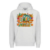 Dove Grey Pumpkin Spice Junkie Premium Hoodie - CowhideDigitalArt