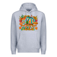 Heather Grey Pumpkin Spice Junkie Premium Hoodie - CowhideDigitalArt