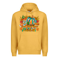 Mustard Pumpkin Spice Junkie Premium Hoodie - CowhideDigitalArt