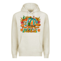 Oatmeal Heather Pumpkin Spice Junkie Premium Hoodie - CowhideDigitalArt