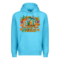 Ocean Blue Pumpkin Spice Junkie Premium Hoodie - CowhideDigitalArt