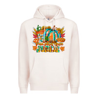 Pale Pink Pumpkin Spice Junkie Premium Hoodie - CowhideDigitalArt