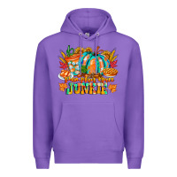Purple Pumpkin Spice Junkie Premium Hoodie - CowhideDigitalArt