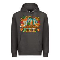 Smoke Pumpkin Spice Junkie Premium Hoodie - CowhideDigitalArt