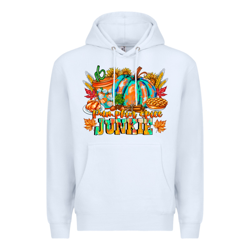 Pumpkin Spice Junkie Premium Hoodie by CowhideDigitalArt | Teevron