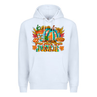 White Pumpkin Spice Junkie Premium Hoodie - CowhideDigitalArt