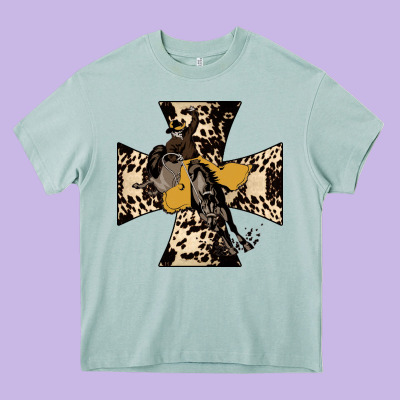 Bronc Rider Heavy Core Tee Designed By Bettercallsaul
