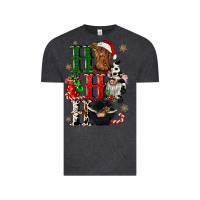 Vintage Black ho ho ho heifer cow gnomies Vintage Tee - CowGirlArtShop