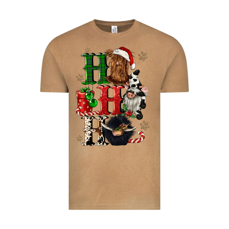 Ho Ho Ho Heifer Cow Gnomies Vintage Tee by CowGirlArtShop | Teevron