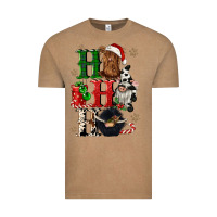 Vintage Coffee ho ho ho heifer cow gnomies Vintage Tee - CowGirlArtShop