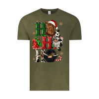 Vintage Olive ho ho ho heifer cow gnomies Vintage Tee - CowGirlArtShop