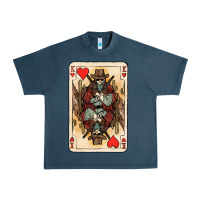 Midnight Navy King Of Hearts Cowboy Urban Heavy Tee - HowdyJamesFarm