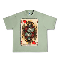 Oil Green King Of Hearts Cowboy Urban Heavy Tee - HowdyJamesFarm