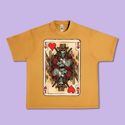 King Of Hearts Cowboy Urban Heavy Tee Designed By Howdyjamesfarm