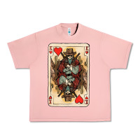 Salmon King Of Hearts Cowboy Urban Heavy Tee - HowdyJamesFarm