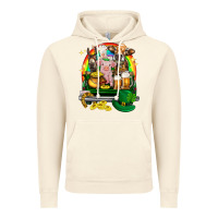 Vintage Artic St. Patrick's Day farm animals on truck Vintage Hoodie - HowdyJamesFarm