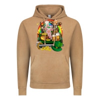 Vintage Camel St. Patrick's Day farm animals on truck Vintage Hoodie - HowdyJamesFarm