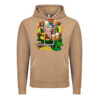 Vintage Coffee St. Patrick's Day farm animals on truck Vintage Hoodie - HowdyJamesFarm