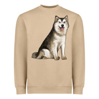Mushroom Alaskan Malamute Dog Heavyweight Sweatshirt - LillyAllenDesigns