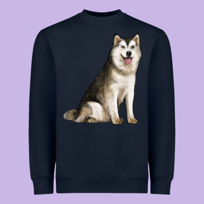 Alaskan Malamute Dog Heavyweight Sweatshirt Designed By Lillyallendesigns