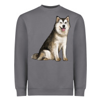 Storm Alaskan Malamute Dog Heavyweight Sweatshirt - LillyAllenDesigns