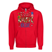 Red red white and blue Zipper Hoodie - Artiststas