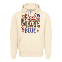 Sandshell red white and blue Zipper Hoodie - Artiststas