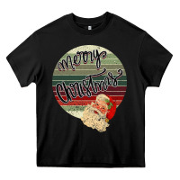 Black Merry Christmas Vintage Retro Heavy Core Tee - Bettercallsaul