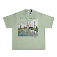 Oil Green india agra taj mahal mausoleum travel tourist Urban Heavy Tee - longCreatives
