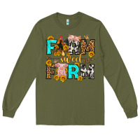 Army Green farm sweet farm western  olivia Long Sleeve Tee - OliviaCreatesArt