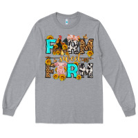 Heather Grey farm sweet farm western  olivia Long Sleeve Tee - OliviaCreatesArt