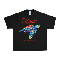 Black kauai hawaii watercolor sea turtle souvenir Urban Heavy Tee - longCreatives