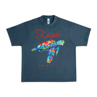 Midnight Navy kauai hawaii watercolor sea turtle souvenir Urban Heavy Tee - longCreatives