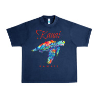 Navy kauai hawaii watercolor sea turtle souvenir Urban Heavy Tee - longCreatives