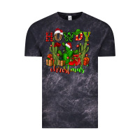 Cloud Black howdy christmas with cactusses Vintage Tee - CowGirlArtShop