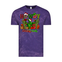 Cloud Purple howdy christmas with cactusses Vintage Tee - CowGirlArtShop