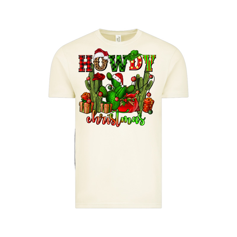 Howdy Christmas With Cactusses Vintage Tee by CowGirlArtShop | Teevron