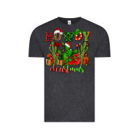 Vintage Black howdy christmas with cactusses Vintage Tee - CowGirlArtShop