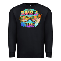 Black summer time sunset glasses Premium Sweatshirt - BarkalooDesign