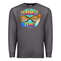 Charcoal Heather summer time sunset glasses Premium Sweatshirt - BarkalooDesign