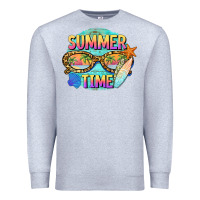 Heather Grey summer time sunset glasses Premium Sweatshirt - BarkalooDesign