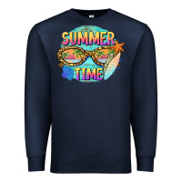 Navy summer time sunset glasses Premium Sweatshirt - BarkalooDesign