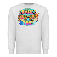 Oatmeal Heather summer time sunset glasses Premium Sweatshirt - BarkalooDesign