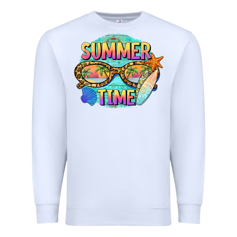 Summer Time Sunset Glasses Premium Sweatshirt by BarkalooDesign | Teevron