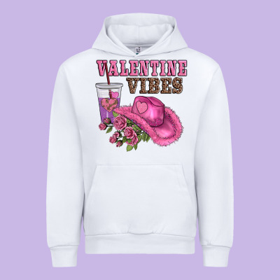Valentines Day Valentine Vıbes Urban Hoodie Designed By Adodesignshop