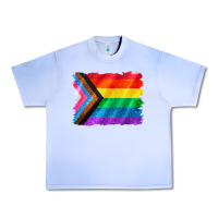 Pride Flag Background Urban Heavy Tee | Teevron