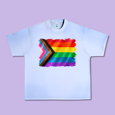 Pride Flag Background Urban Heavy Tee Designed By Cowgirlartshop
